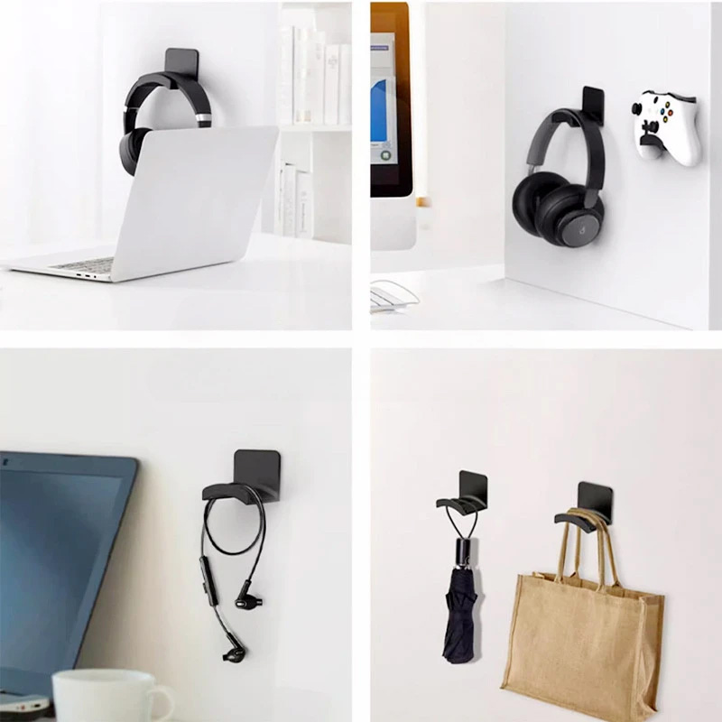 4Pcs Black Adhesive Headphone  - Headphone Stand Desk recensione e prezzo