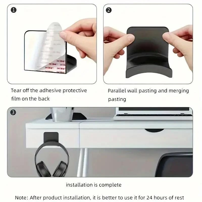 4Pcs Black Adhesive Headphone  - Headphone Stand Desk recensione e prezzo