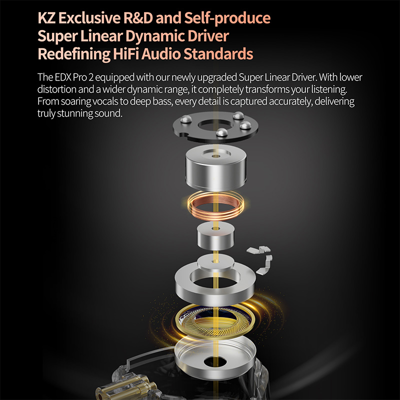 KZ EDX Pro 2 Ultra-linear Dyna - In Ear Monitor Iem recensione e prezzo