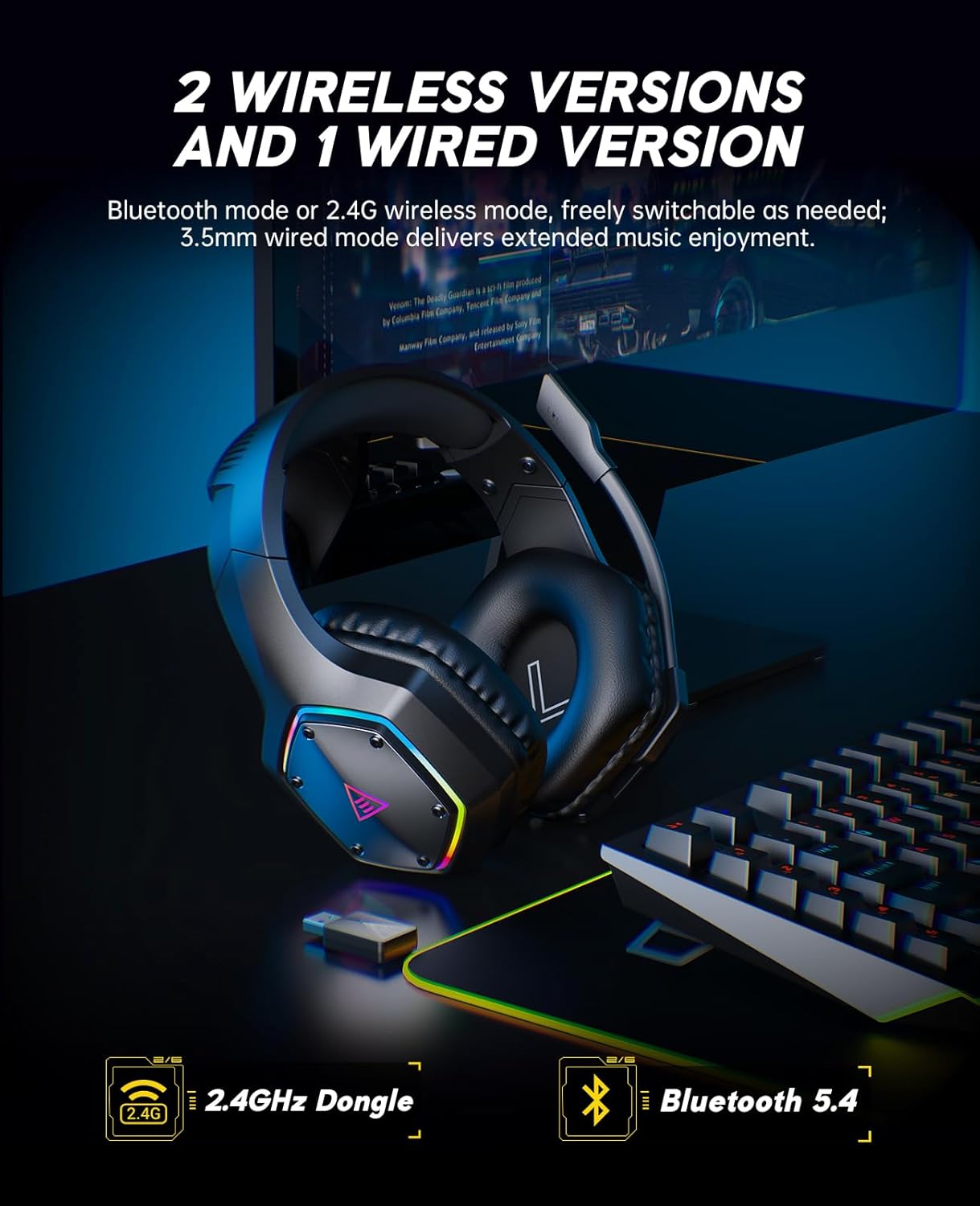 2.4GHz Wireless Gaming Headset - Gaming Headset Rgb recensione e prezzo