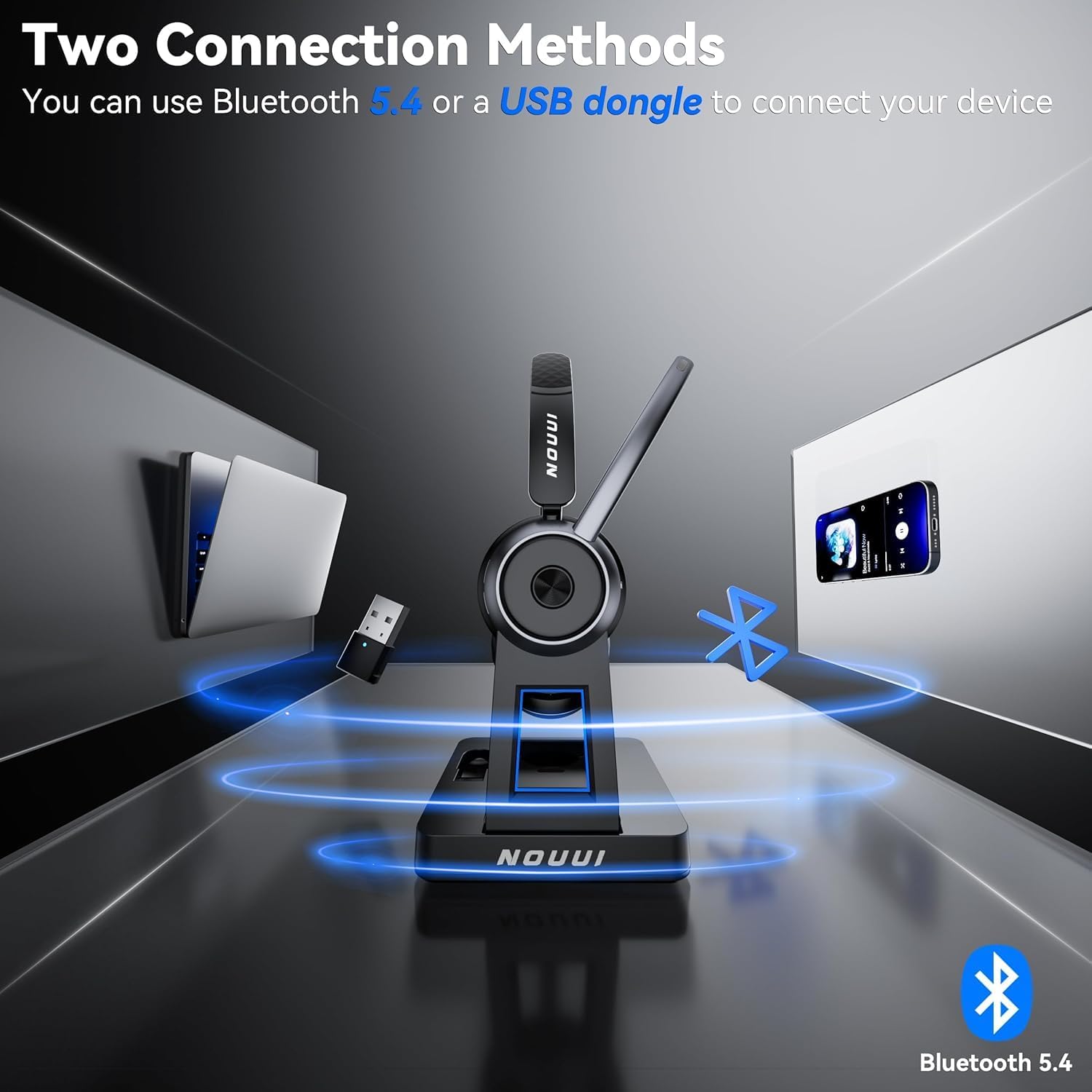 Wireless Headset with Mic for  - Noise Cancelling Headphone recensione e prezzo