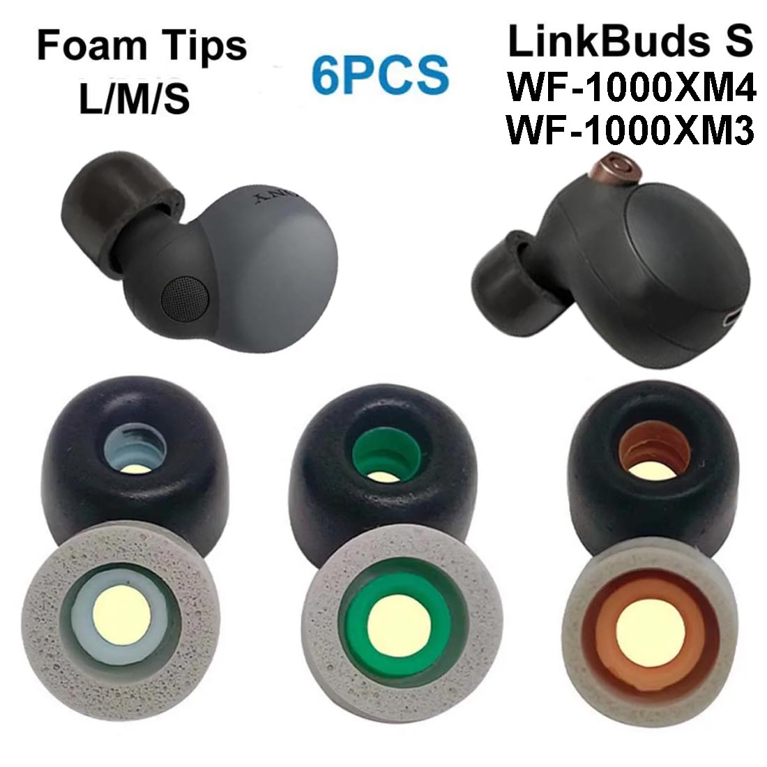 Memory Foam Ear Tips For Sony  - Earphone Foam Tip recensione e prezzo