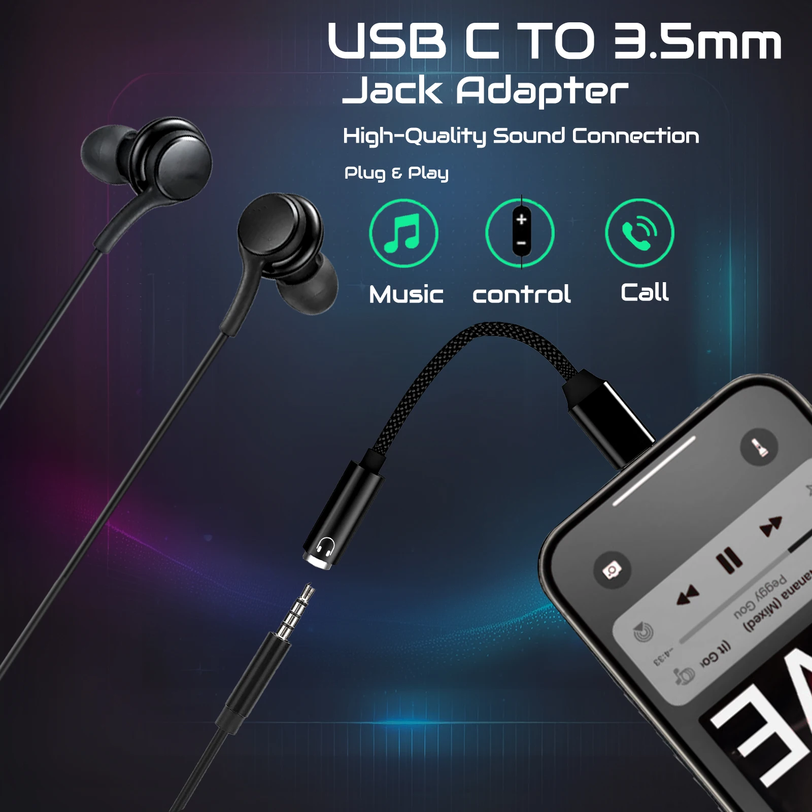 USB Type C 3.5 Jack Adapter US - Cable Extension 3.5 recensione e prezzo
