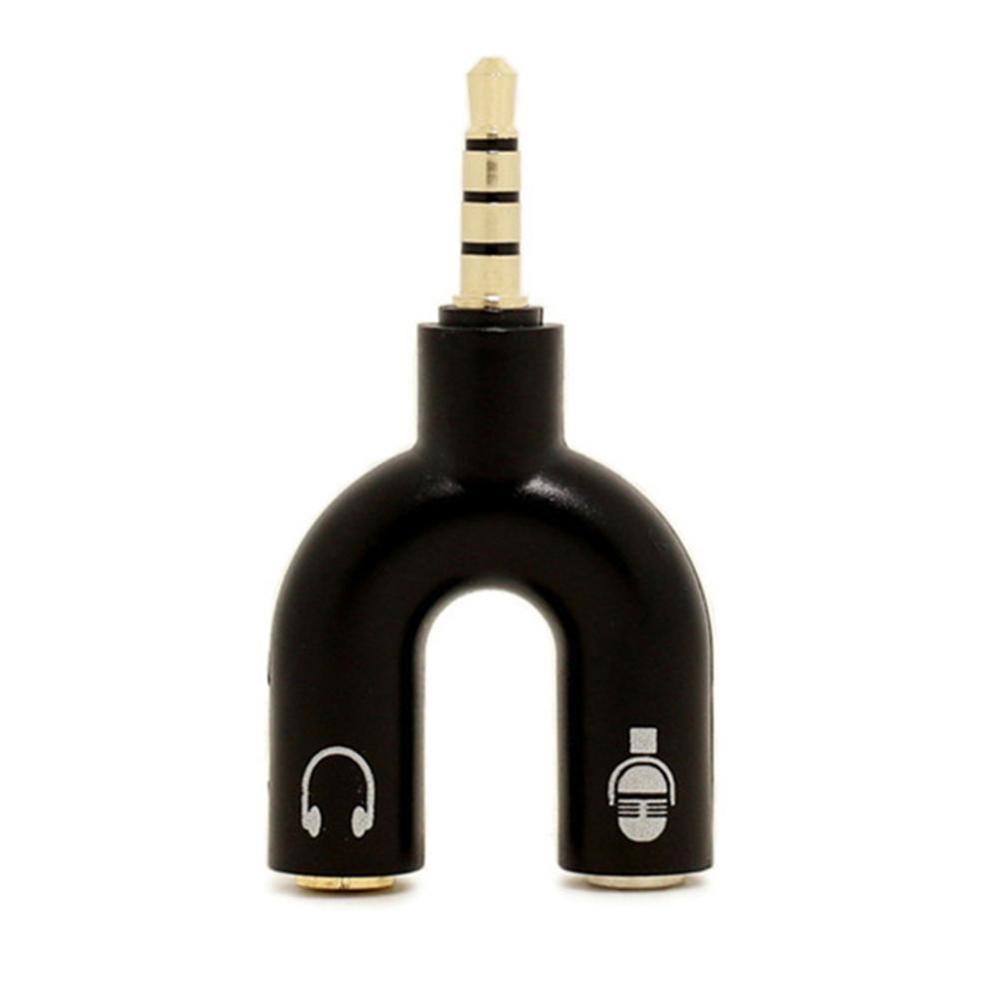 1PC Dual 3.5MM U Type Adapter  - Earphone Splitter Jack recensione e prezzo