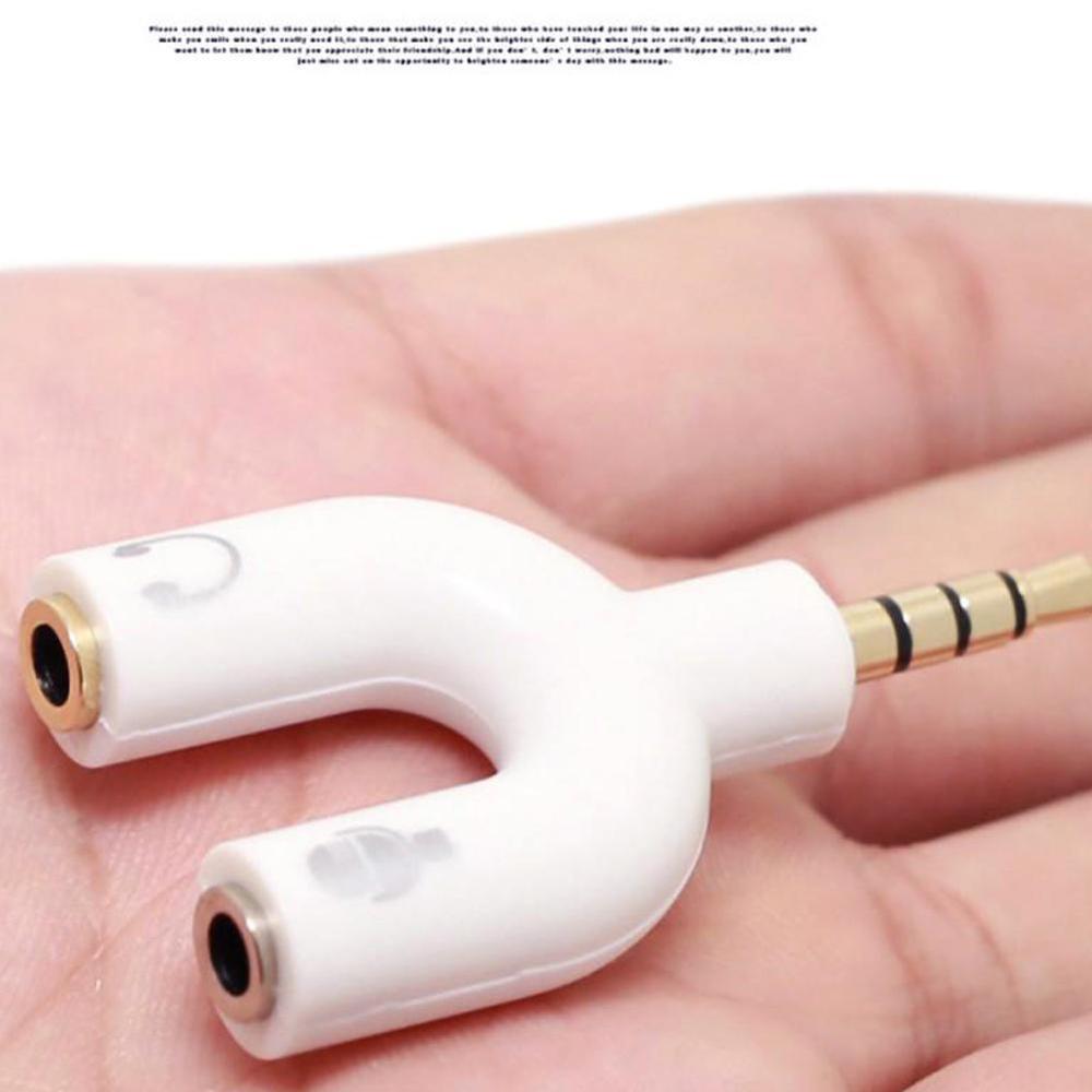 1PC Dual 3.5MM U Type Adapter  - Earphone Splitter Jack recensione e prezzo