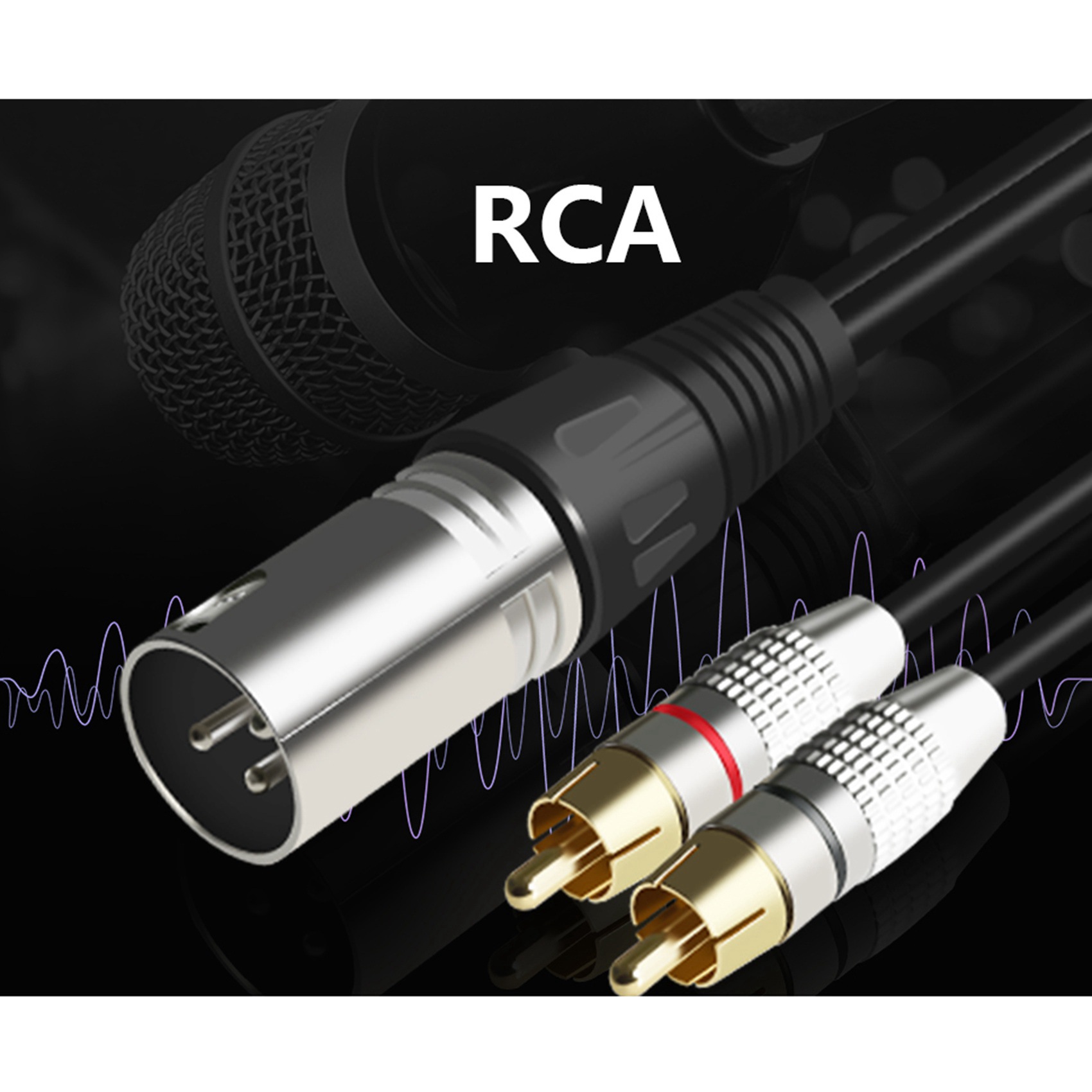 1 XLR Male to 2 RCA Male Plug  - Audio Splitter Y recensione e prezzo