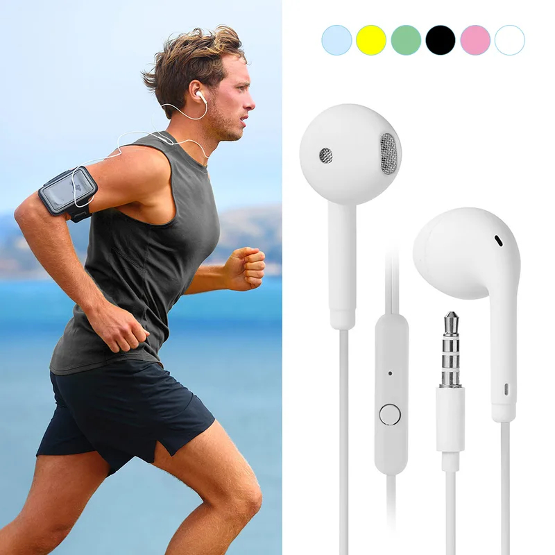 1/2/3/4Pcs Universal 3.5mm Ste - Wired Earphone Mic recensione e prezzo