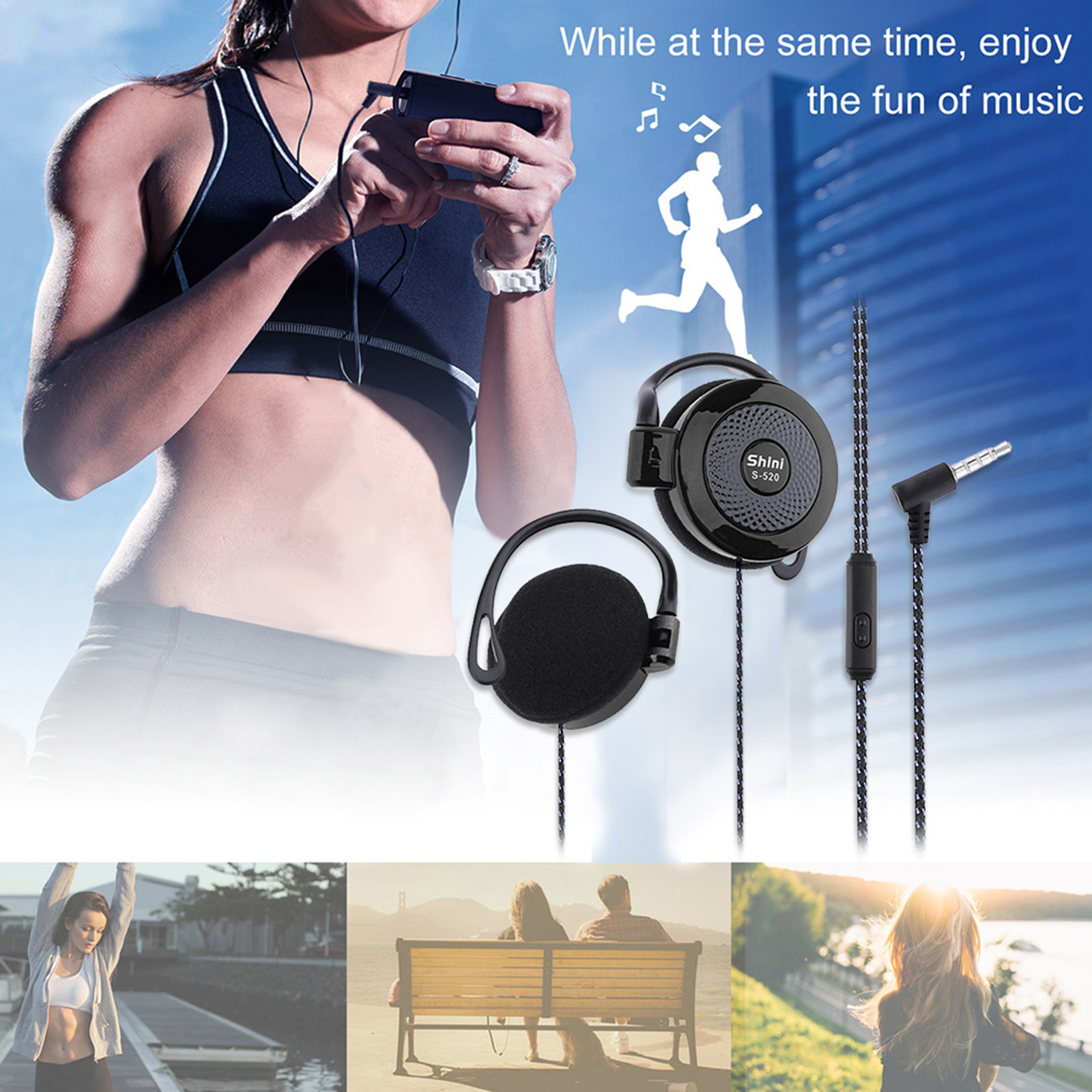 【Sale】3.5mm Wired Headset Ear  - Sports Earphone Hook recensione e prezzo