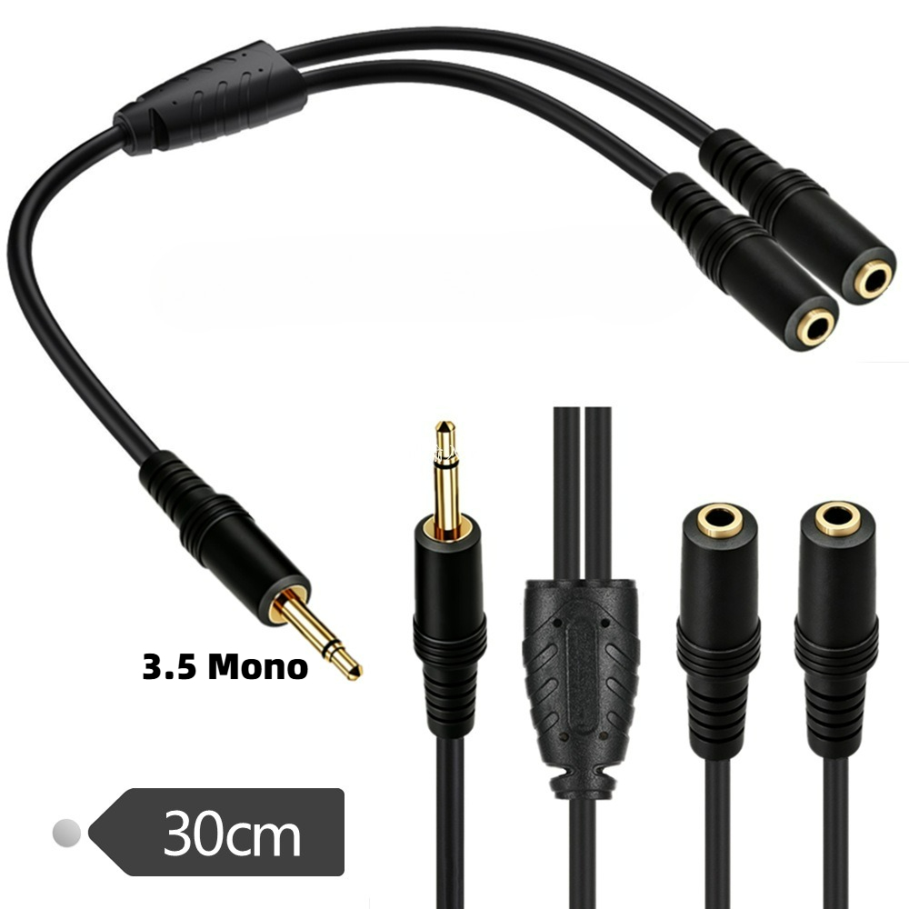 3.5mm TS Mono Male To Dual 3.5 - Earphone Splitter Jack recensione e prezzo