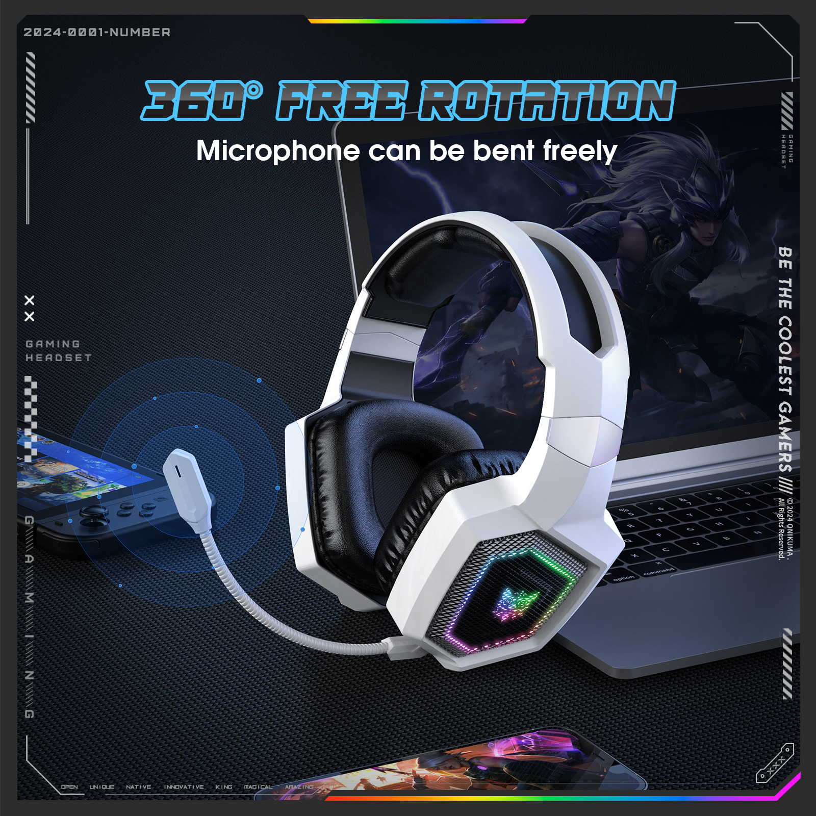 ONIKUMA 2.4GHz Wireless Gaming - Gaming Headset Rgb recensione e prezzo