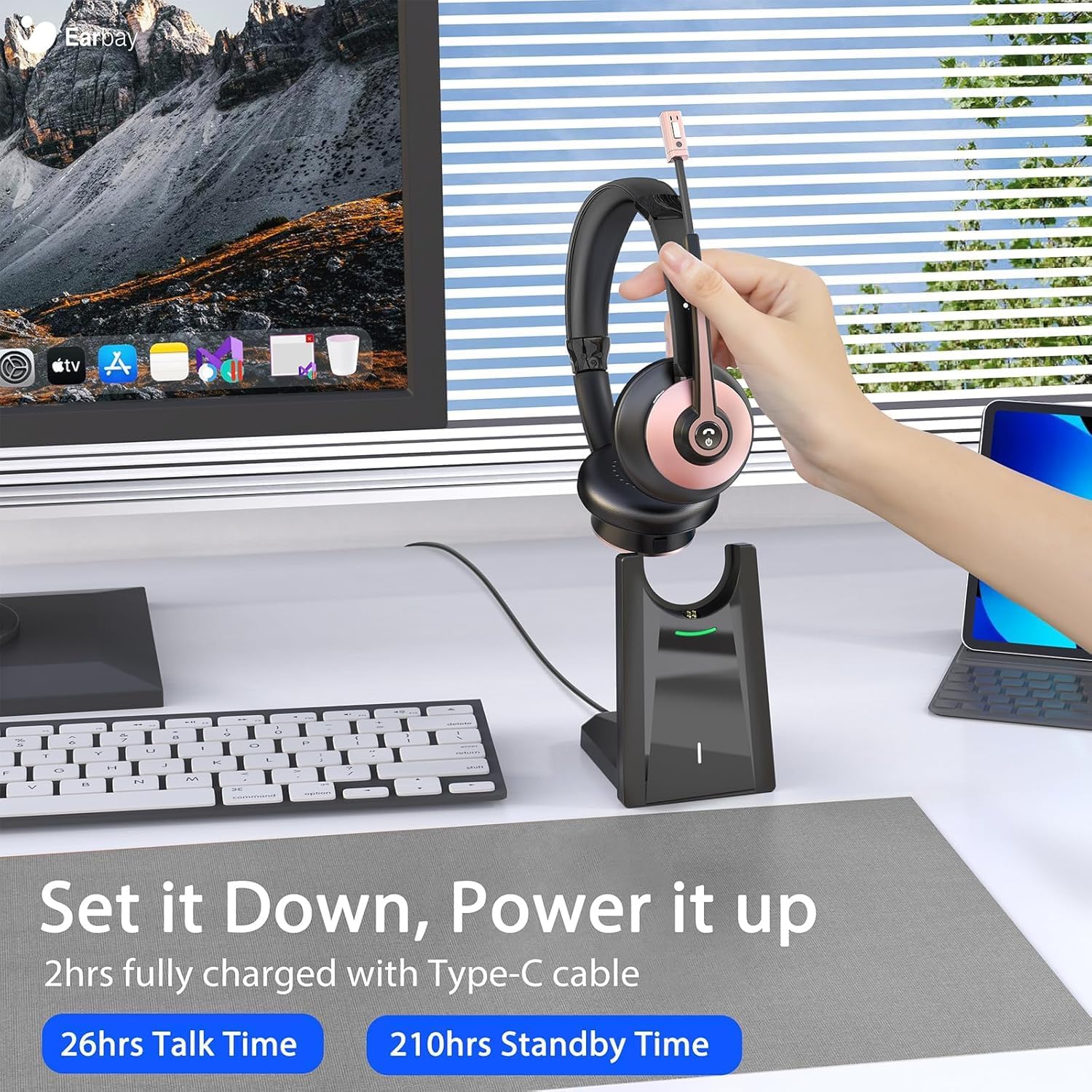 Wireless Headset with Mic, Noi - Noise Cancelling Headphone recensione e prezzo