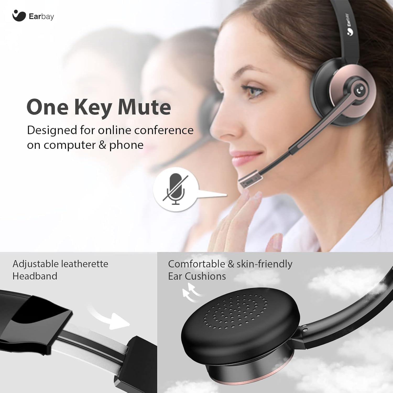 Wireless Headset with Mic, Noi - Noise Cancelling Headphone recensione e prezzo