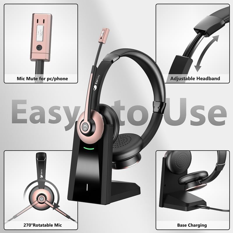 Wireless Headset with Mic, Noi - Noise Cancelling Headphone recensione e prezzo