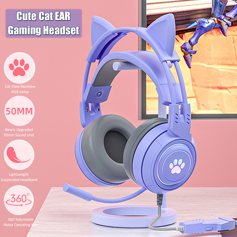 Cute Cat Ear Gaming Headphones - Gaming Headset Rgb recensione e prezzo