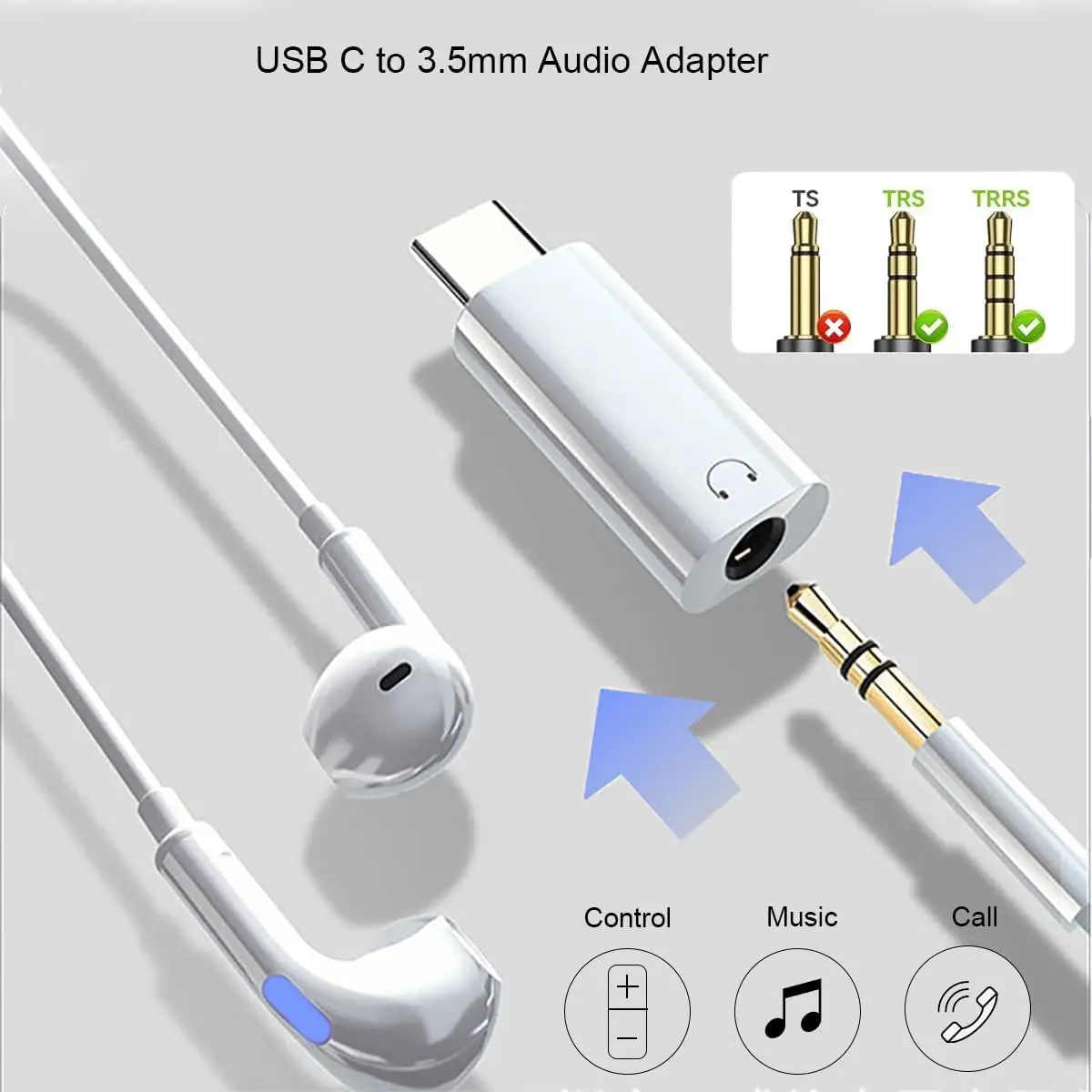 USB C to 3.5mm Earphone Adapte - Usb C Earphone recensione e prezzo
