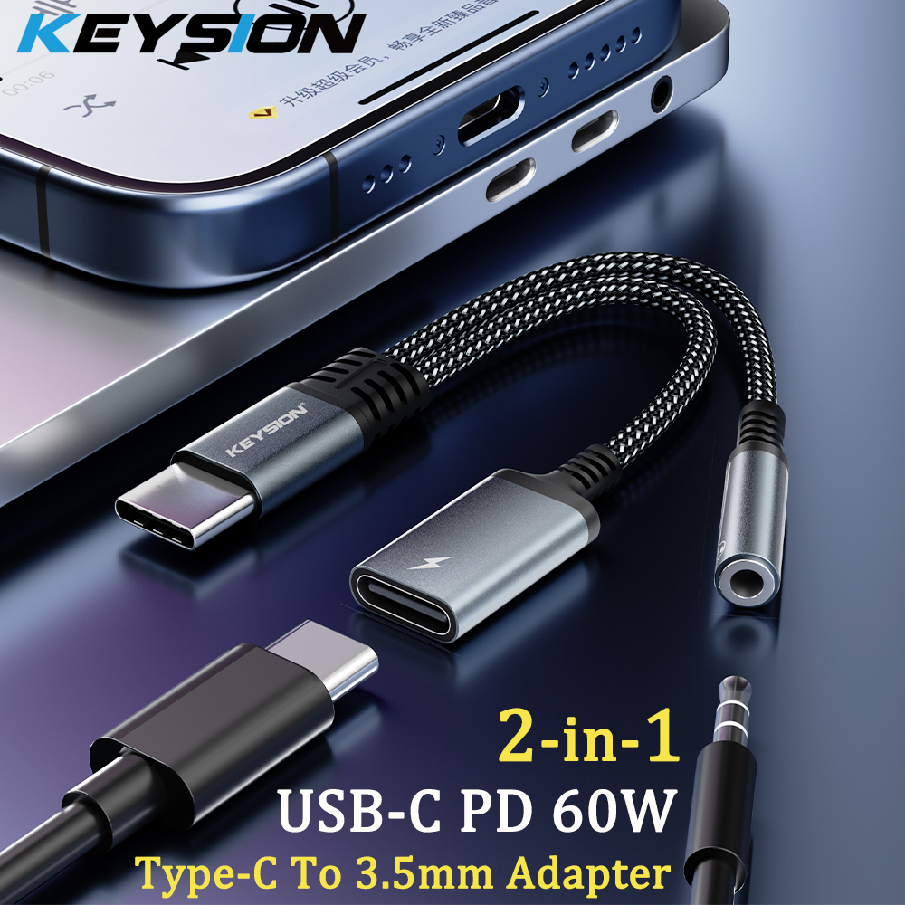KEYSION 2 in 1 Type C to 3.5mm - Earphone Splitter Jack recensione e prezzo