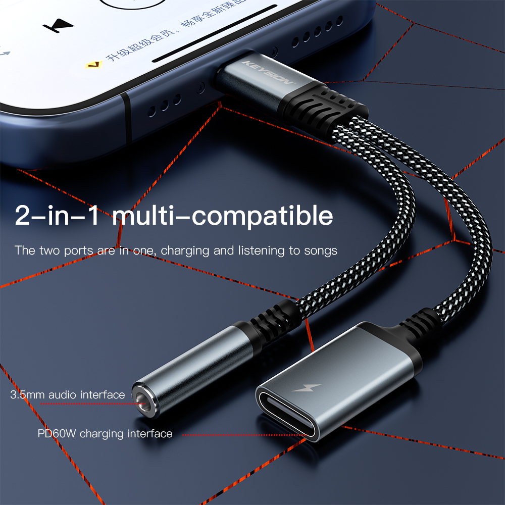 KEYSION 2 in 1 Type C to 3.5mm - Earphone Splitter Jack recensione e prezzo