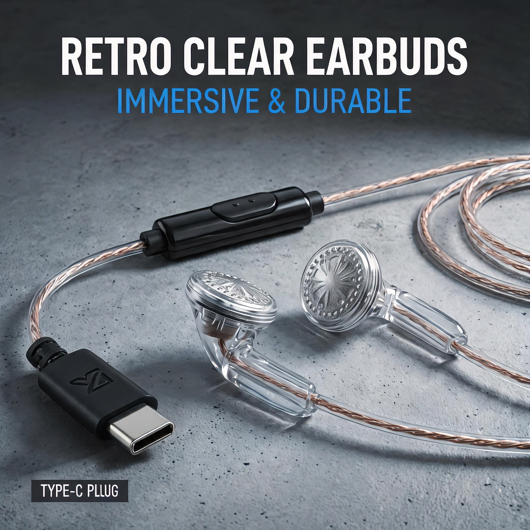 Type-C Wired Earbuds Retro Loo - Wired Earphone Mic recensione e prezzo